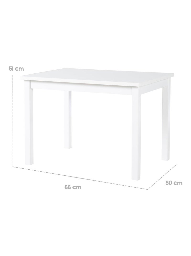 Table enfant en bois massif ROBA Blanc - Kiabi