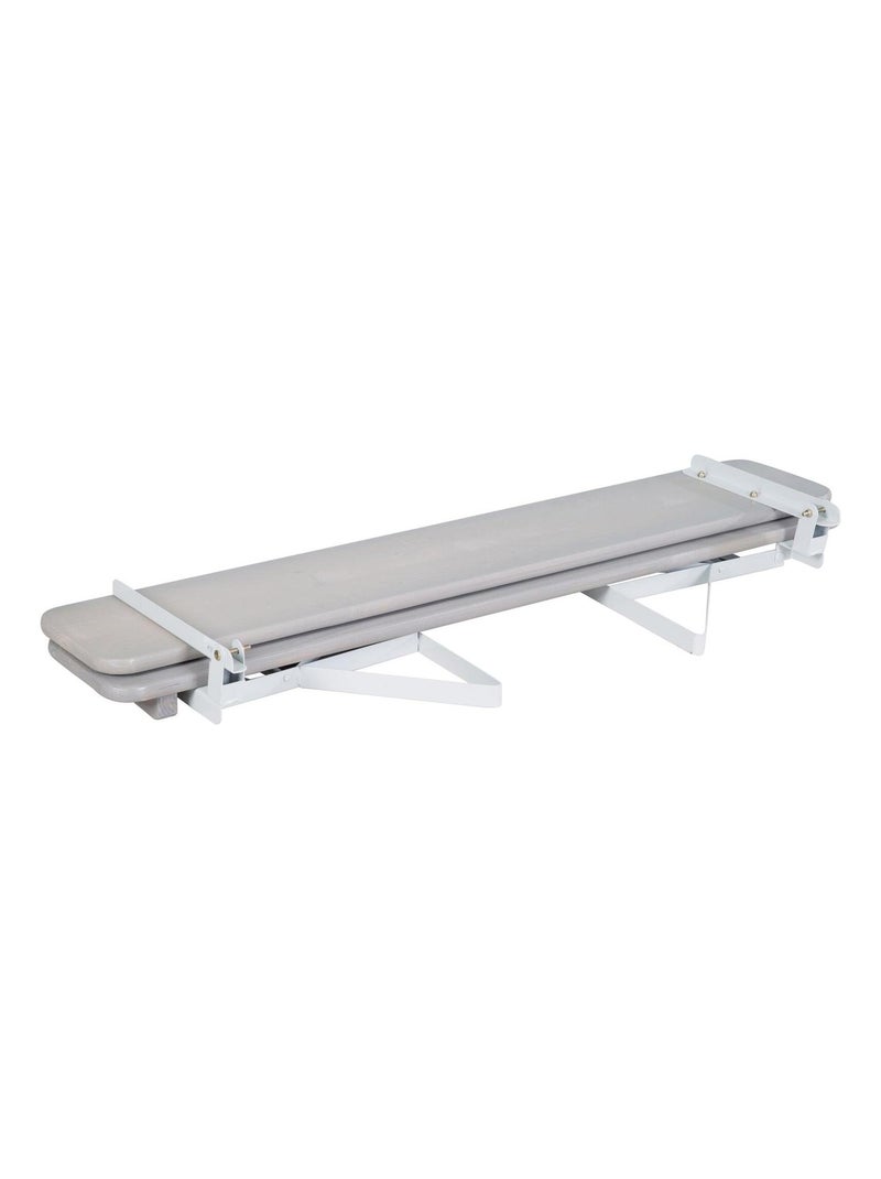 Table enfant et 2 bancs à dossier pliants en bois massif FSC 'Outdoor' ROBA Gris - Kiabi