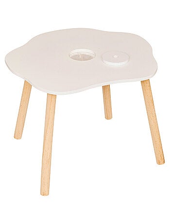 Table enfant forme organique avec pieds en bois