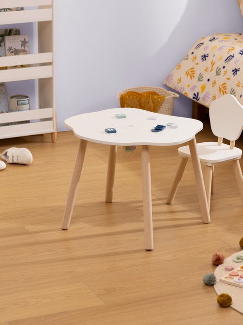 Table enfant forme organique avec pieds en bois - Kiabi