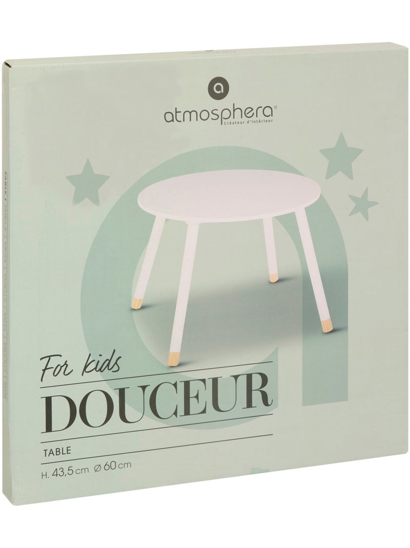 Table enfant ronde DOUCEUR Blanc - Kiabi