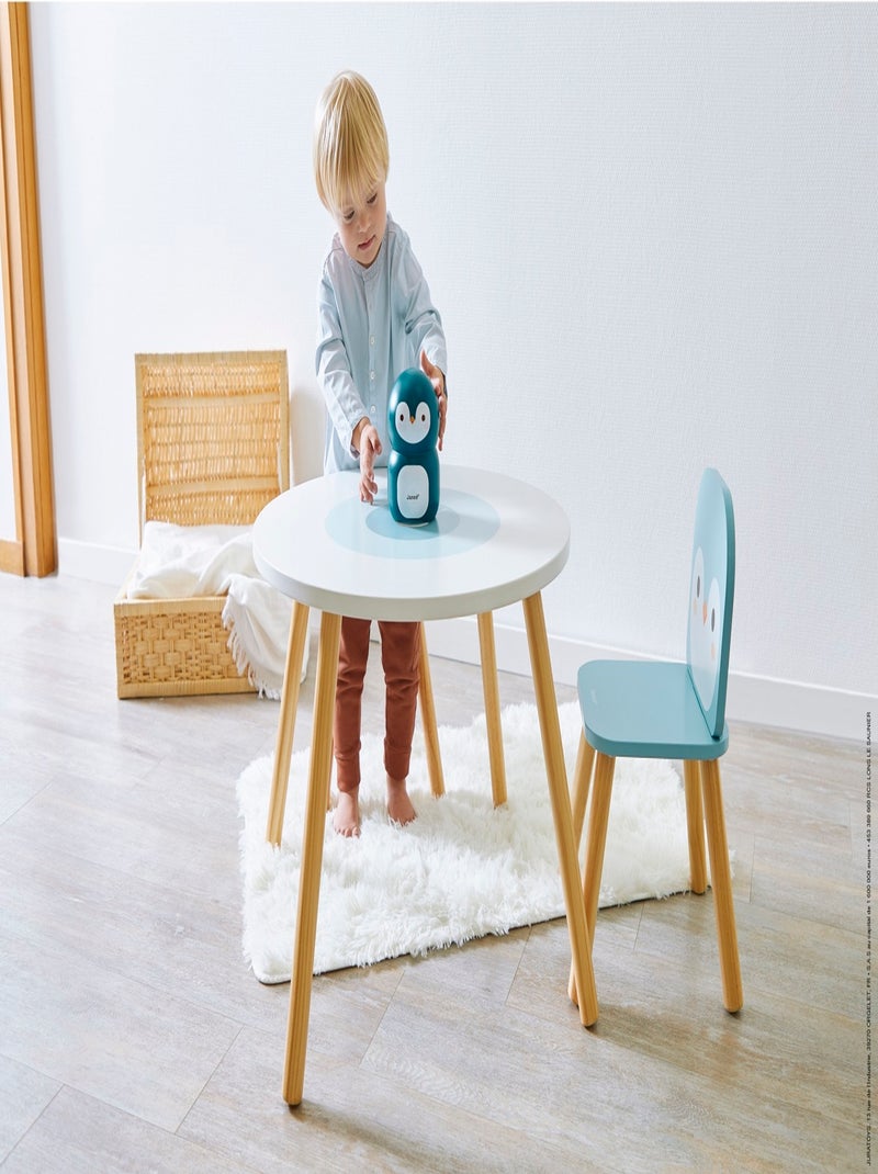 Table et 2 chaises Banquise Bleu - Kiabi
