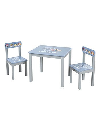 Table et 2 chaises enfant en bois massif Pat'Patrouille ROBA