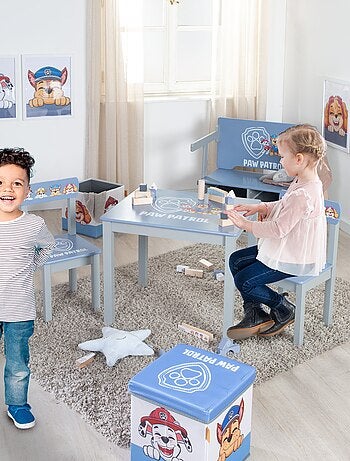Table et 2 chaises enfant en bois massif Pat'Patrouille ROBA