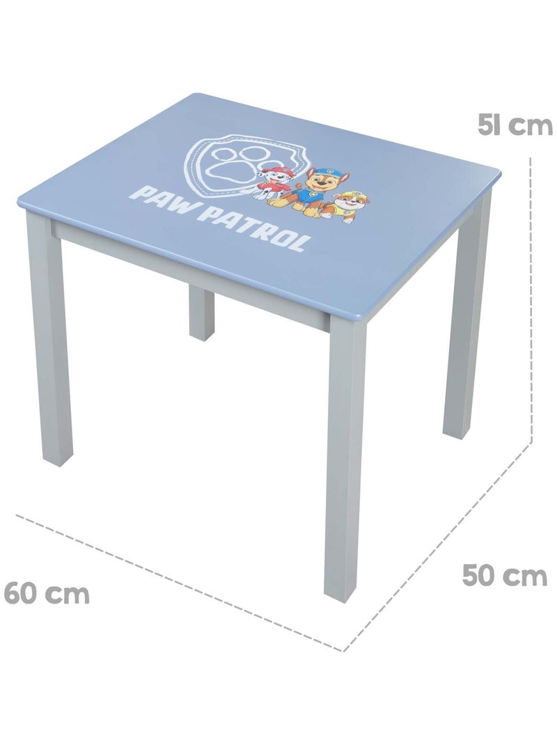 Table et 2 chaises enfant en bois massif Pat'Patrouille ROBA Bleu Gris - Kiabi