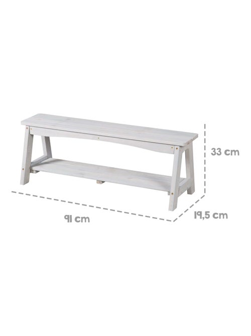 Table et bancs de jardin pour enfants avec parasol et 2 coussins 'Roba outdoor+' - Kiabi