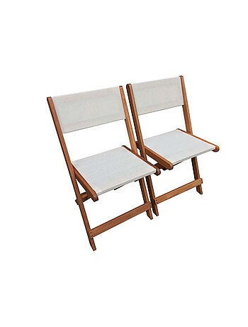 Table et chaises de jardin en bois exotique