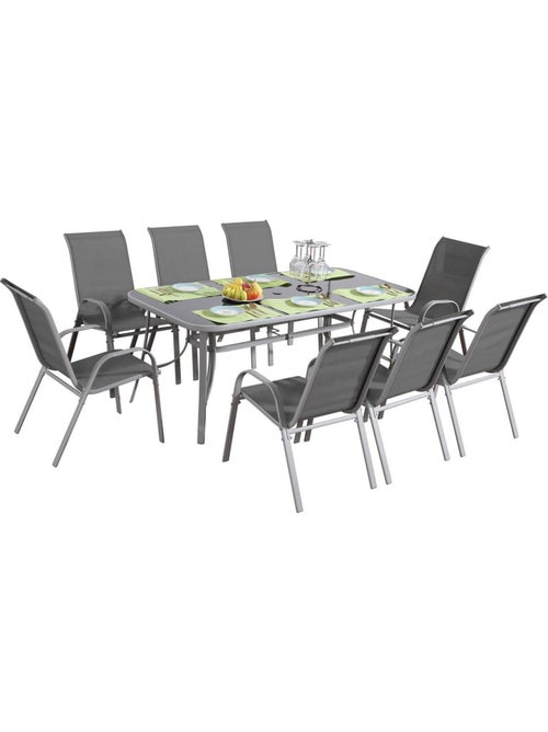 Table et chaises de jardin en textilène - Kiabi