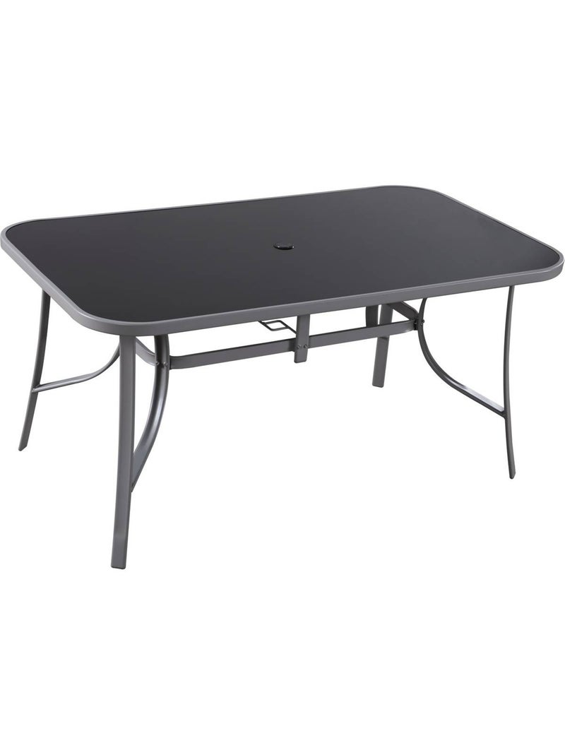 Table et chaises de jardin en textilène Gris foncé - Kiabi
