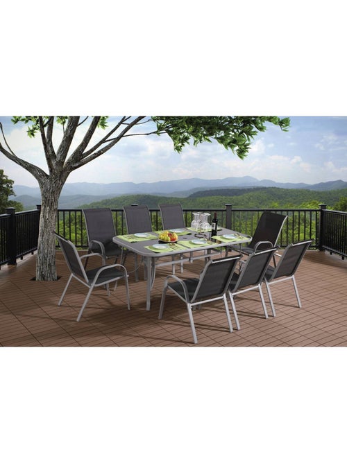 Table et chaises de jardin en textilène - Kiabi