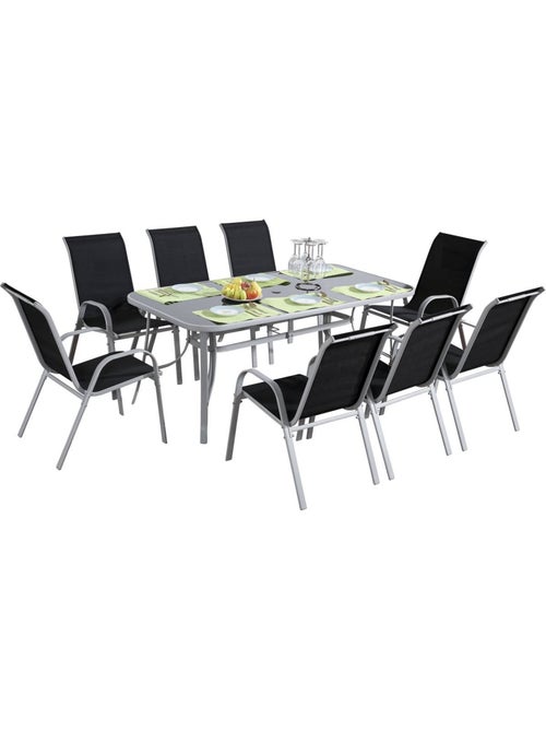 Table et chaises de jardin en textilène - Kiabi