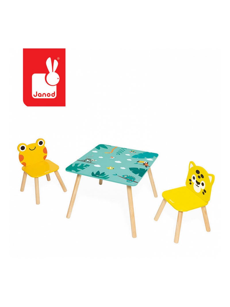 Table et chaises enfant Tropik Jaune - Kiabi