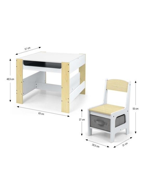 Table et deux chaises Sven Natural - Kiabi