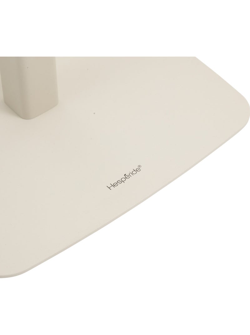 Table haute de jardin 2 places en acier piètement carré ALEGORIA Beige argile - Kiabi