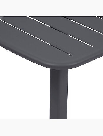Table haute de jardin 2 places en acier piètement carré ALEGORIA