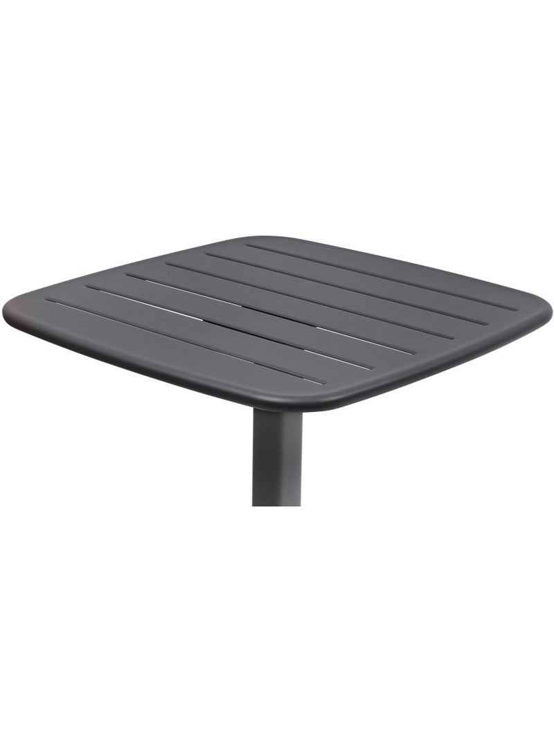 Table haute de jardin 2 places en acier piètement carré ALEGORIA gris anthracite - Kiabi