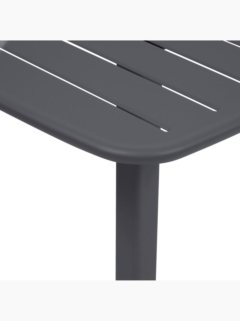 Table haute de jardin 2 places en acier piètement carré ALEGORIA gris anthracite - Kiabi