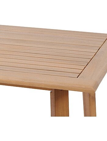 Table haute de jardin 4 places en acacia TIWI