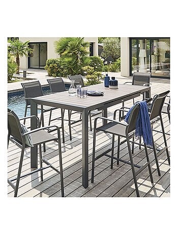 Table haute de jardin extensible Evasion en aluminium