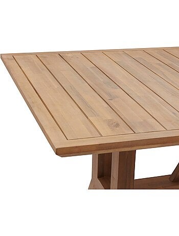 Table haute de jardin rectangulaire 8 places en acacia PAPOUASIE