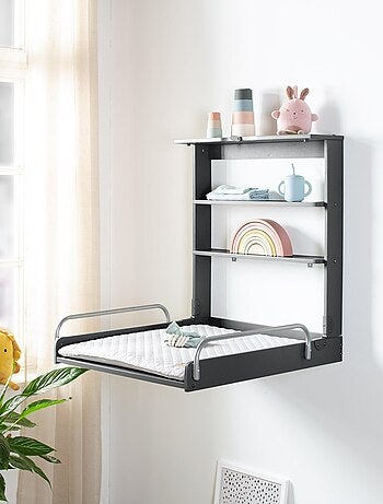 Table ? langer murale rabattable + matelas d?perlant 'Roba style'