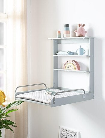 Table ? langer murale rabattable + matelas d?perlant 'Roba style'