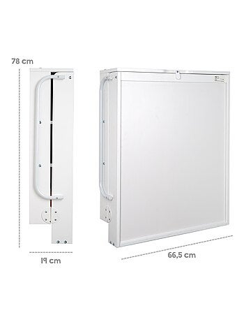 Table ? langer murale rabattable + matelas imperm?able 'Roba'