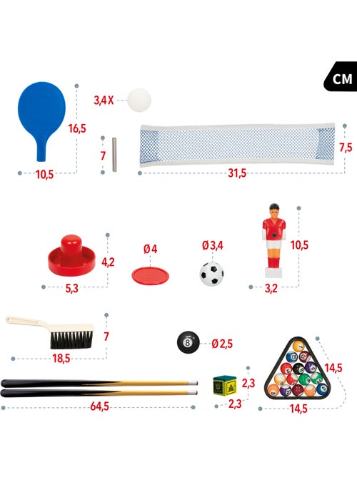 Table multijeux 4 en 1 avec pieds cb games - Kiabi