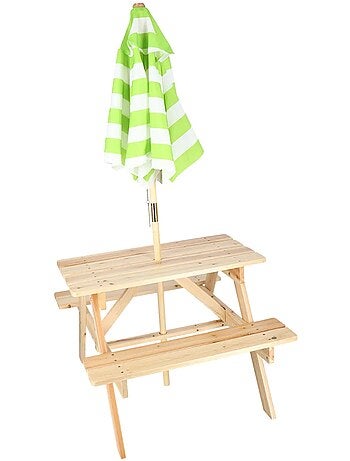 Table pique nique enfant avec parasol