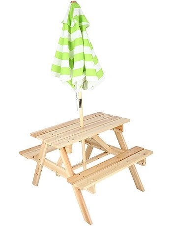 Table pique nique enfant avec parasol