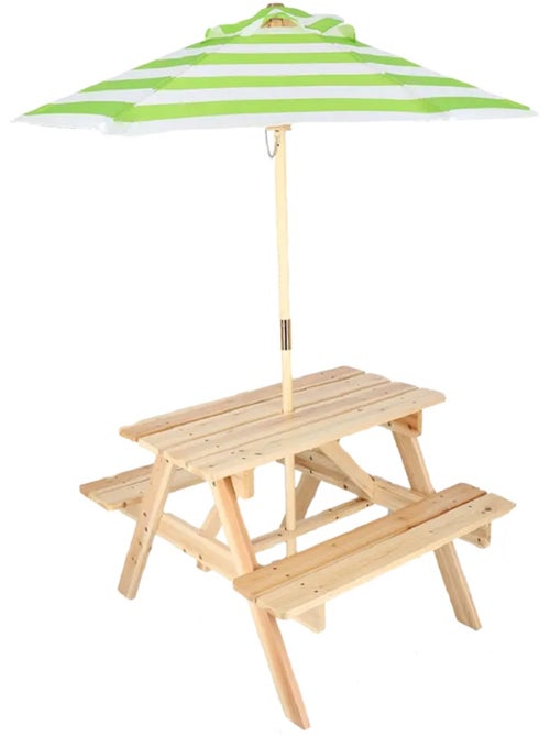 Table pique nique enfant avec parasol - Kiabi