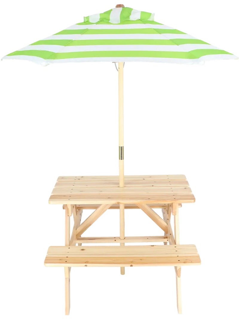 Table pique nique enfant avec parasol Beige - Kiabi