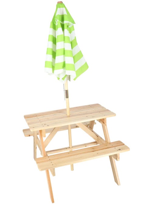 Table pique nique enfant avec parasol - Kiabi