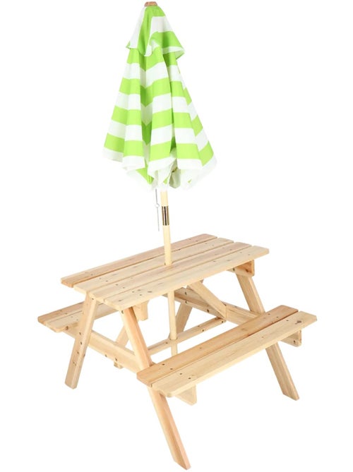 Table pique nique enfant avec parasol - Kiabi