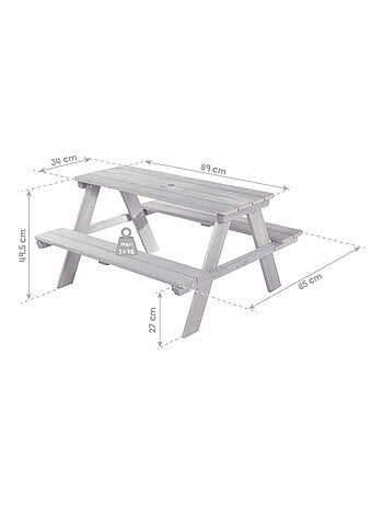 Table pique-nique enfants + 2 coussins 'Roba picnic for 4'
