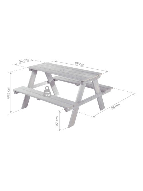Table pique-nique enfants + 2 coussins 'Roba picnic for 4' - Kiabi Table pique-nique enfants + 2 coussins 'Roba picnic for 4' - Kiabi