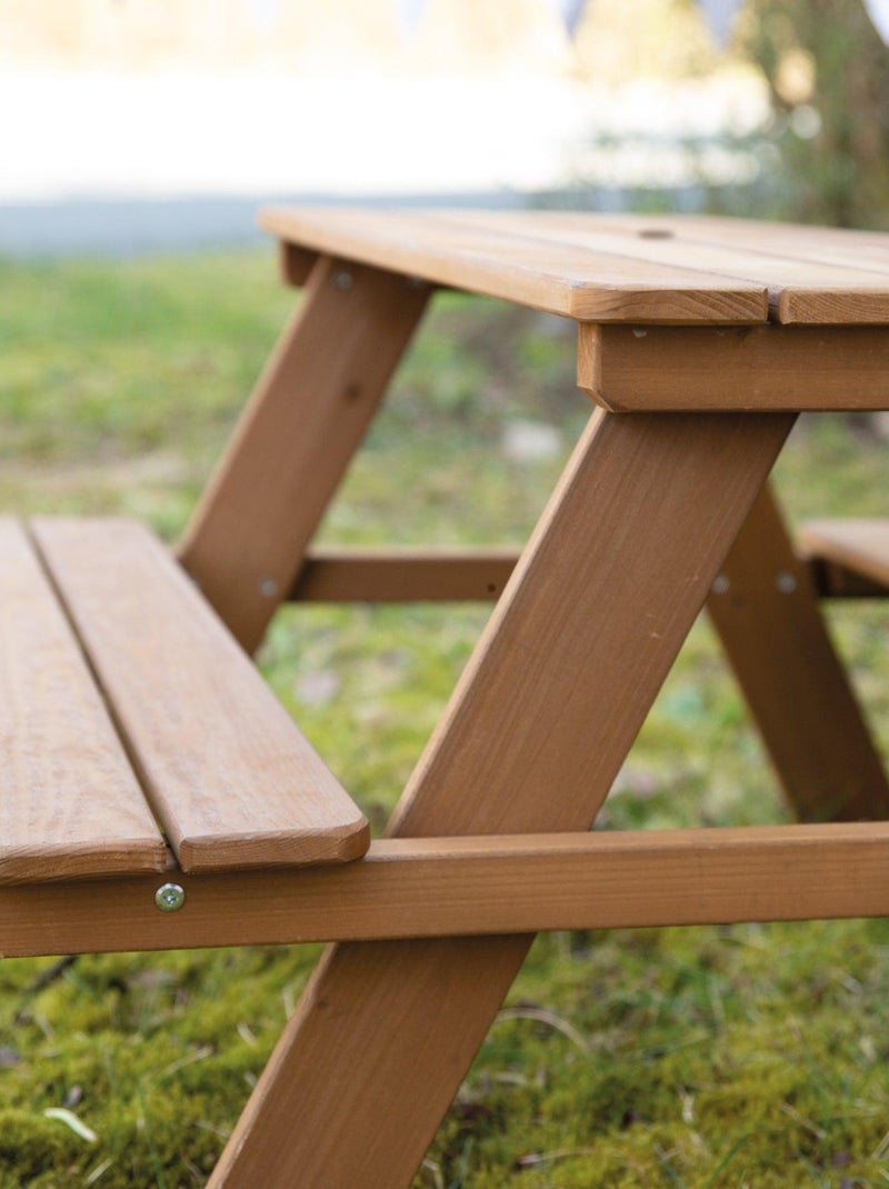 Table pique-nique enfants + 2 coussins 'Roba picnic for 4' Marron - Kiabi