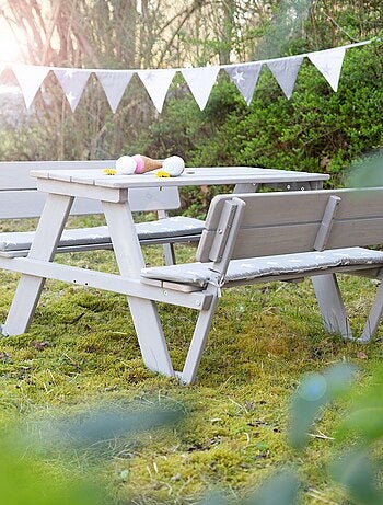 Table pique-nique enfants avec bancs à dossier 'Roba picnic for 4'