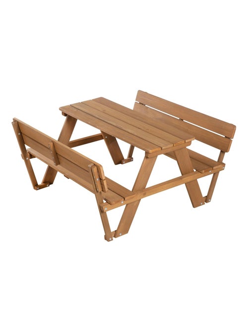 Table pique-nique enfants avec bancs à dossier 'Roba picnic for 4' - Kiabi