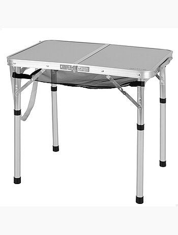 Table pliable camping valise antidérapante beige avec auxiliaire rouge aktive