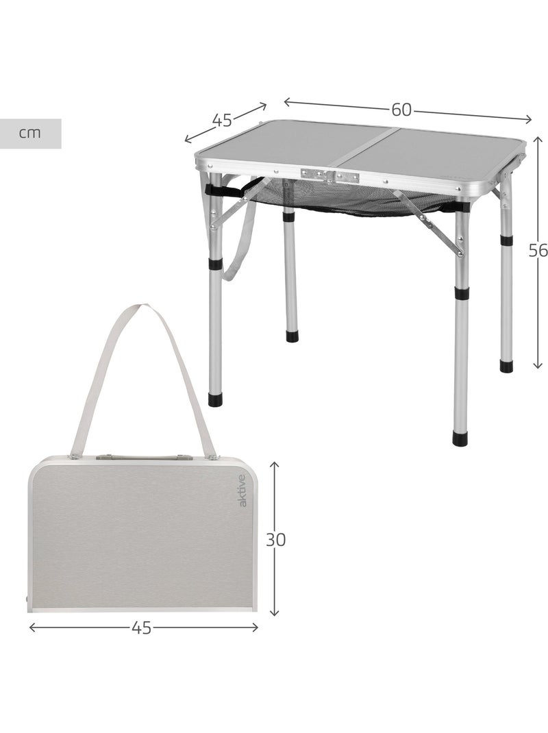 Table pliable camping valise antidérapante beige avec auxiliaire rouge aktive Gris - Kiabi