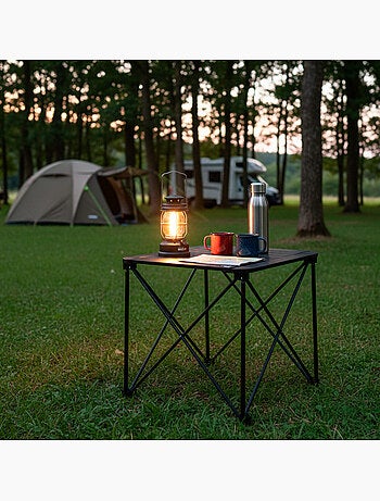 Table pliante de camping aktive anti-renversement et amovible