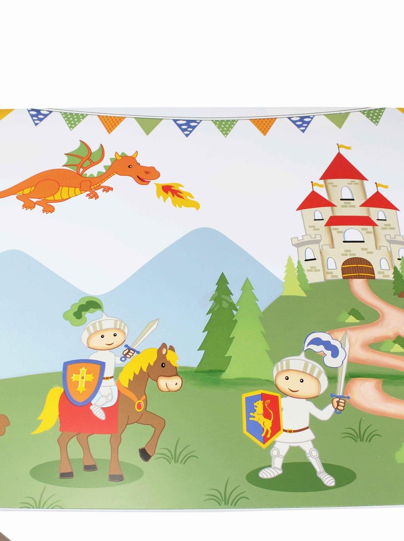Table pour chambre enfant ou bébé garçon en bois Knights & Dragons Vert - Kiabi