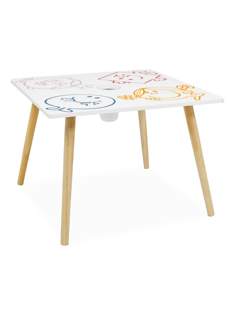 Table pour enfant collection Monsieur/Madame avec pot à crayon  Jean Blanc - Kiabi