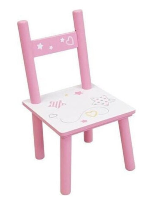 Table rectangulaire en bois + 1 chaise Licorne - Kiabi