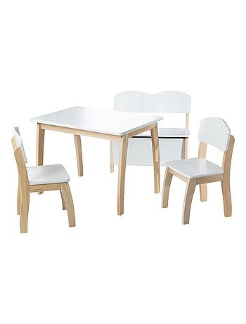 Table rectangulaire en bois massif pour enfant de 2 à 10 ans 'Roba'
