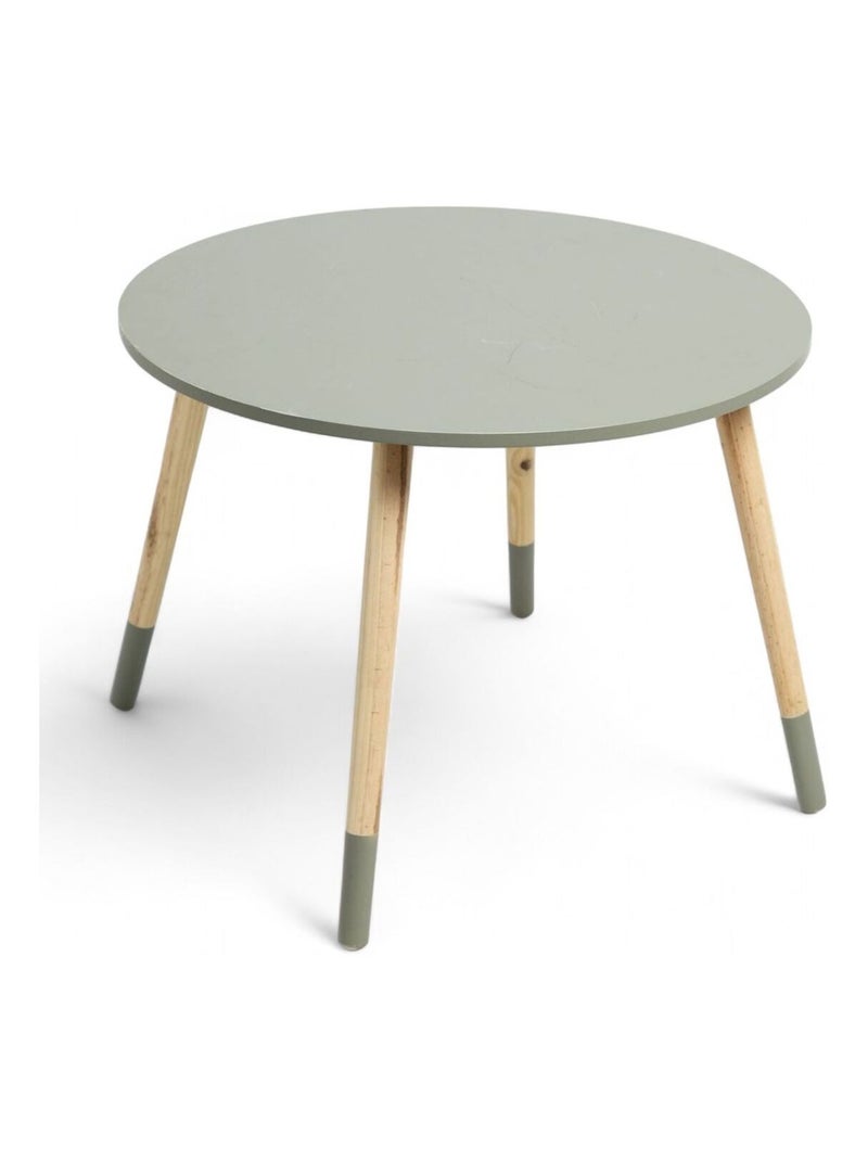 Table ronde enfant bois LE ROI DE LA JUNGLE Vert chèvrefeuille - Kiabi