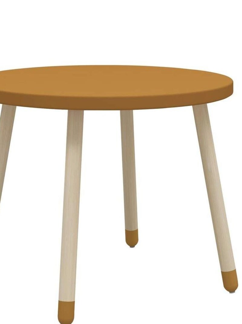 Table ronde jaune moutarde en bois 60 x 47 cm Flexa Jaune - Kiabi