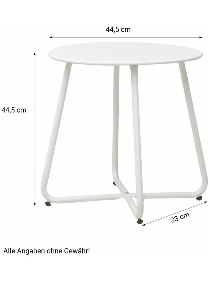 Table ronde métal Blanc - Kiabi