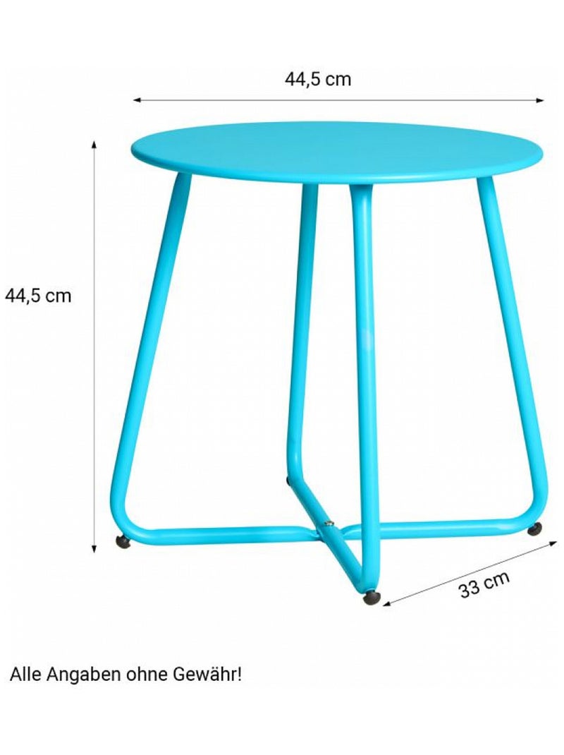 Table ronde métal Bleu - Kiabi